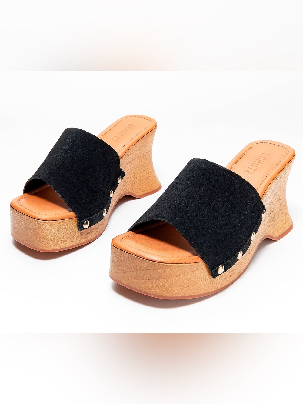 SCHUTZ Suede Block Heel